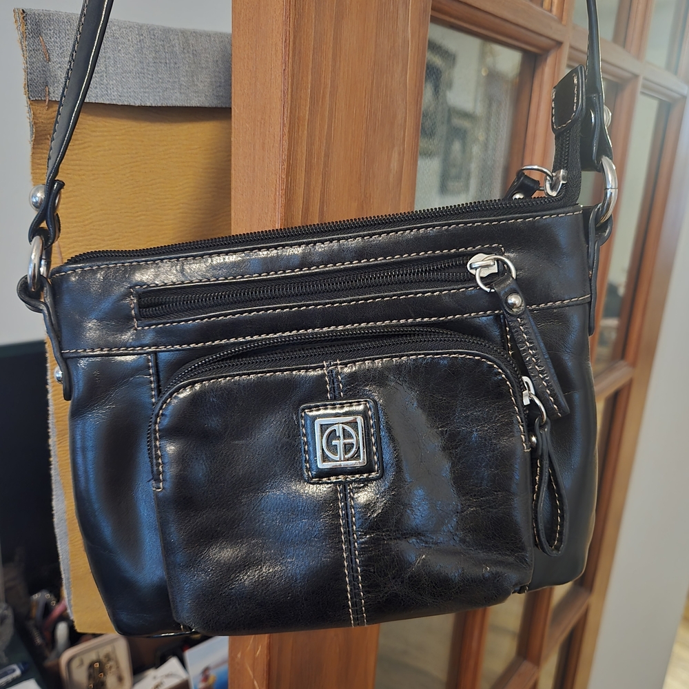 Black Leather Shoulder Bag